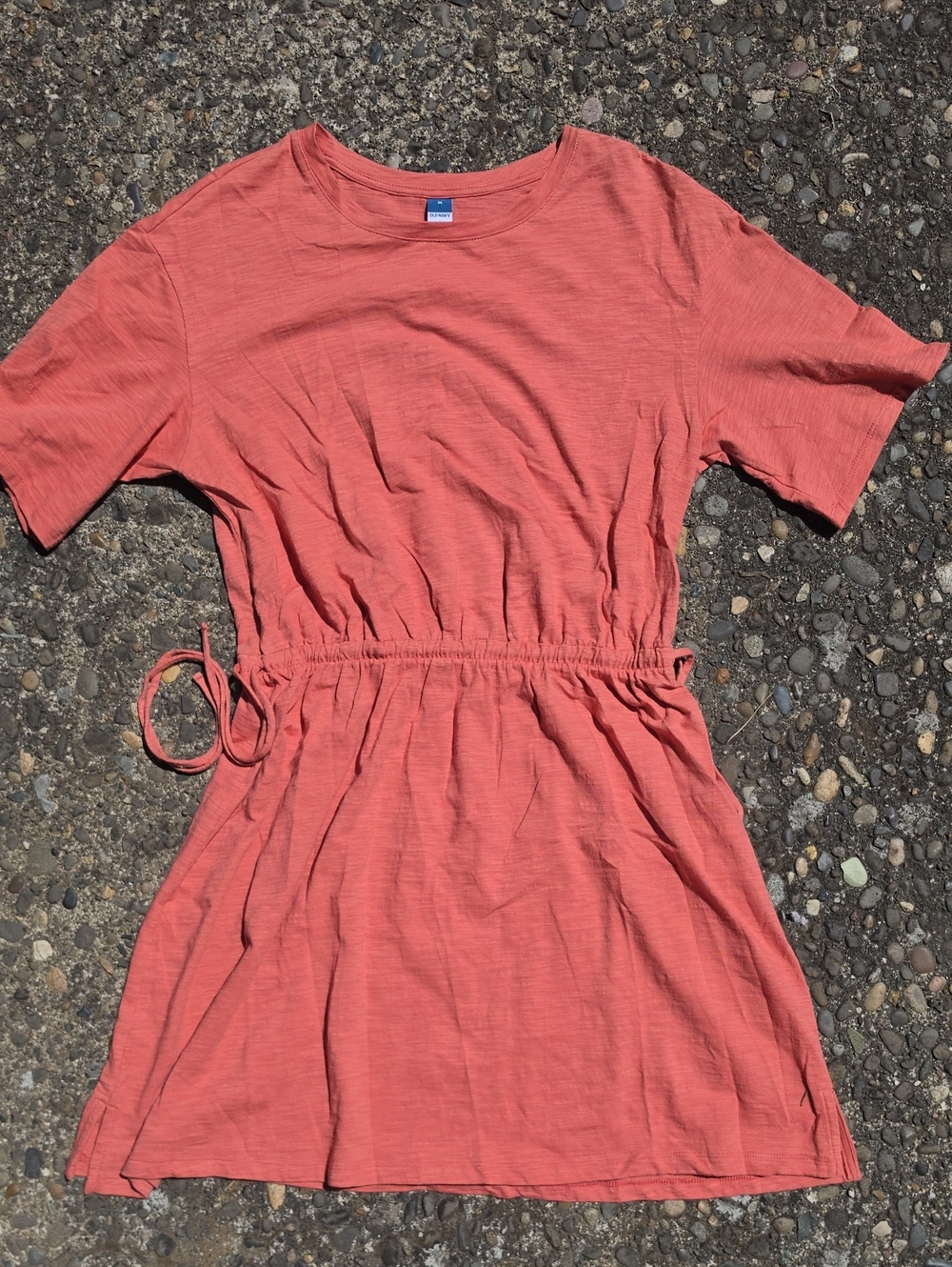 Old Navy Coral Drawstring Dress